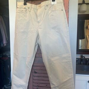 J. Crew Slouchy Boyfriend Jeans in Cream
